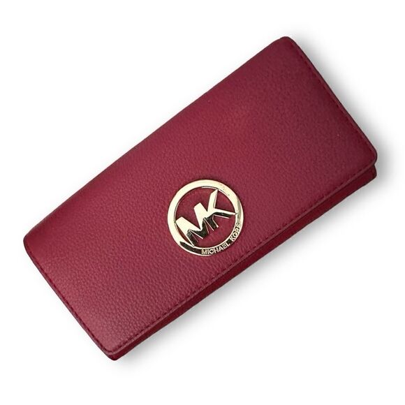 Michael Kors Fulton Flap Continental Soft Leather Wallet In Sienna - Picture 4 of 9